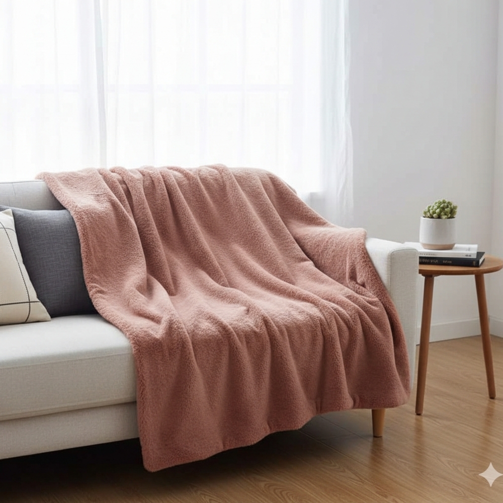 Cozy Luxury Home Bedding Plush Throw Blanket  EXTRA THICK!!